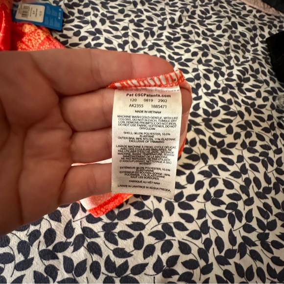 Columbia Orange Floral Omni Shade Peak To Point Knit Stretchy Dress NWOT S/P - Picture 11 of 16